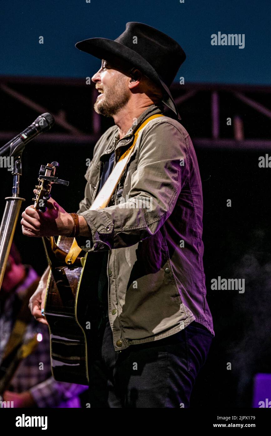 Paul Brandt, artiste canadien de musique country, se produit au Together Again Festival. Banque D'Images