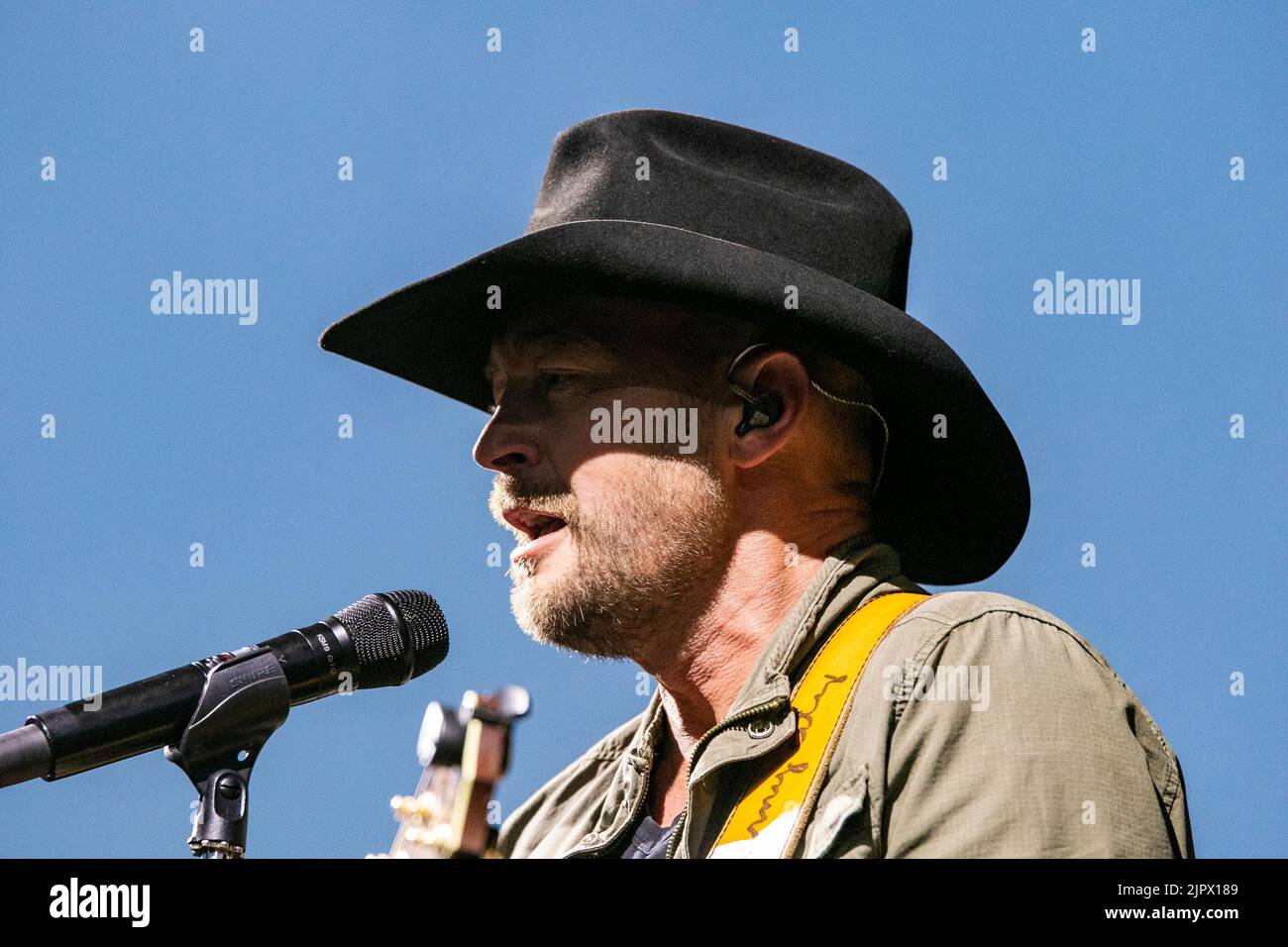Paul Brandt, artiste canadien de musique country, se produit au Together Again Festival. Banque D'Images