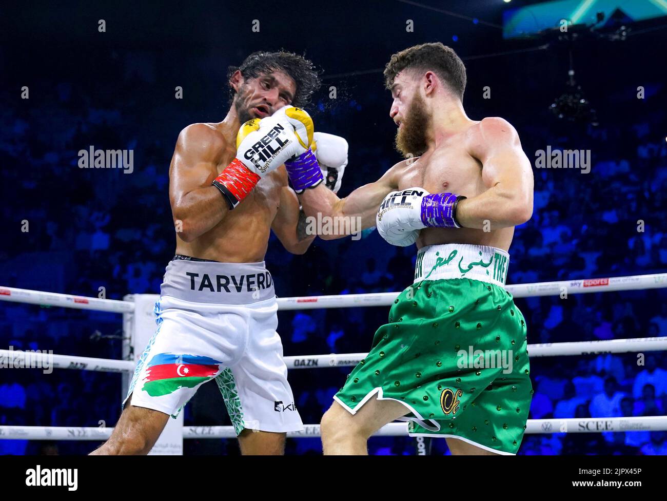 Bader Samreen (à droite) en action contre Fuad Tarverdi lors de leur