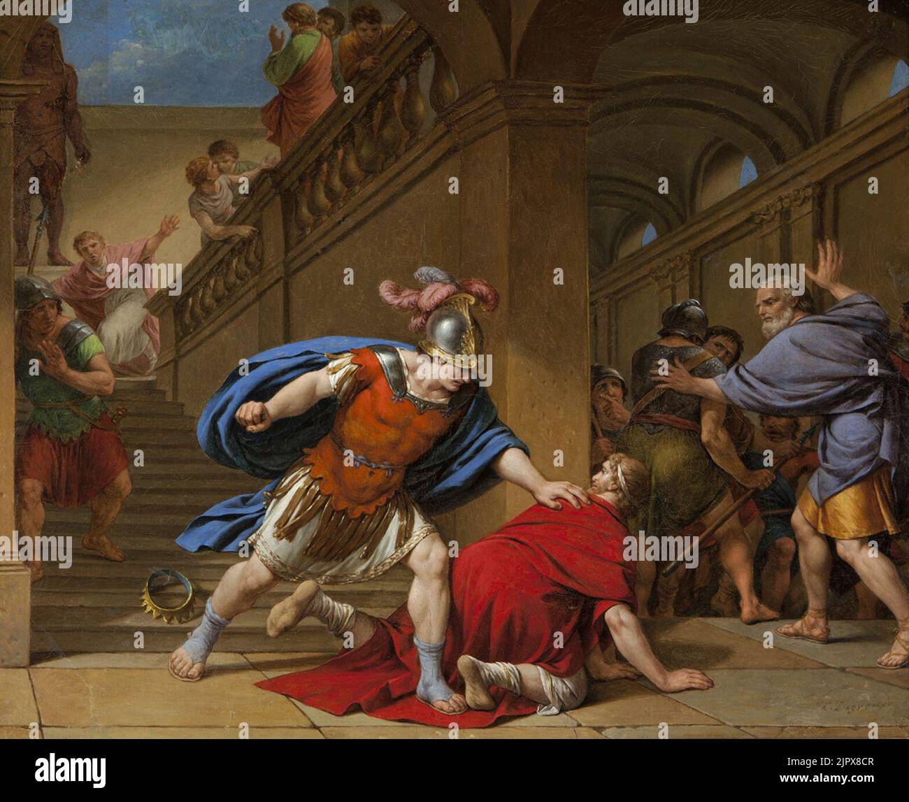 Le-meurtre-de-Servius-Tullius-Roi-de-Rome-c.-1770-Louis-Jean-François-Lagrenée Banque D'Images