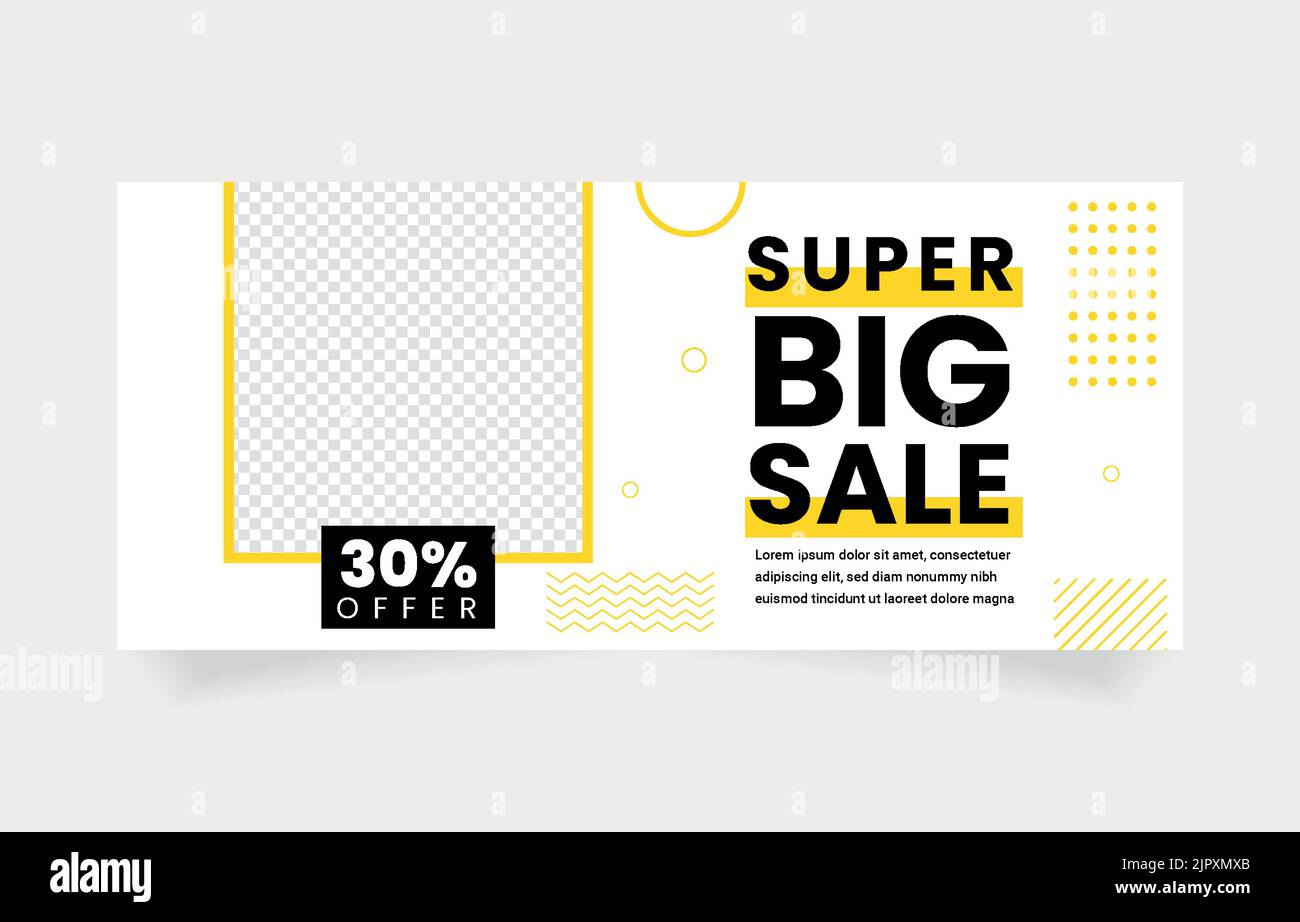 promotion de site web de modèle de bannière de grande vente Illustration de Vecteur