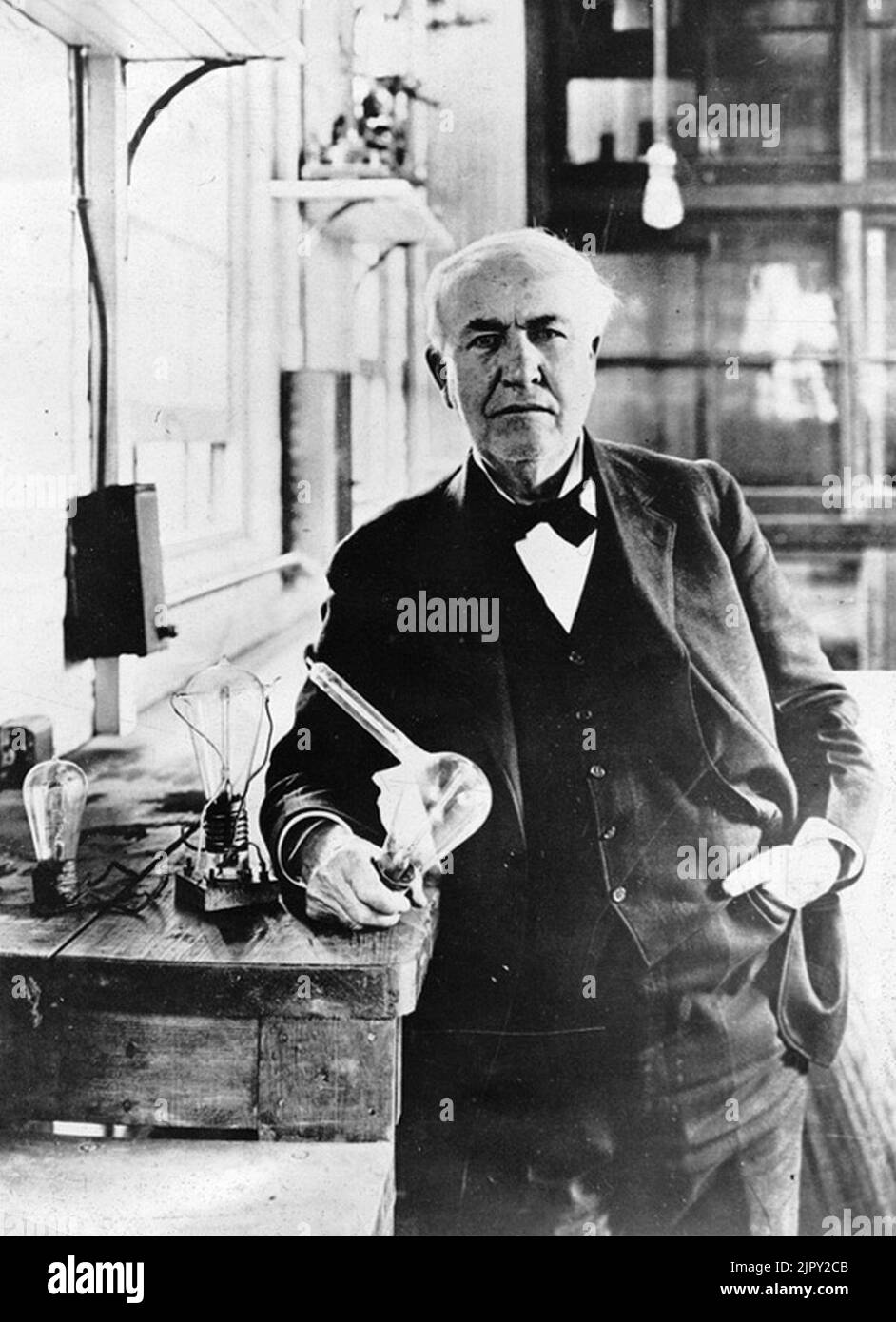 Débardeur bleu Thomas Edison Banque D'Images