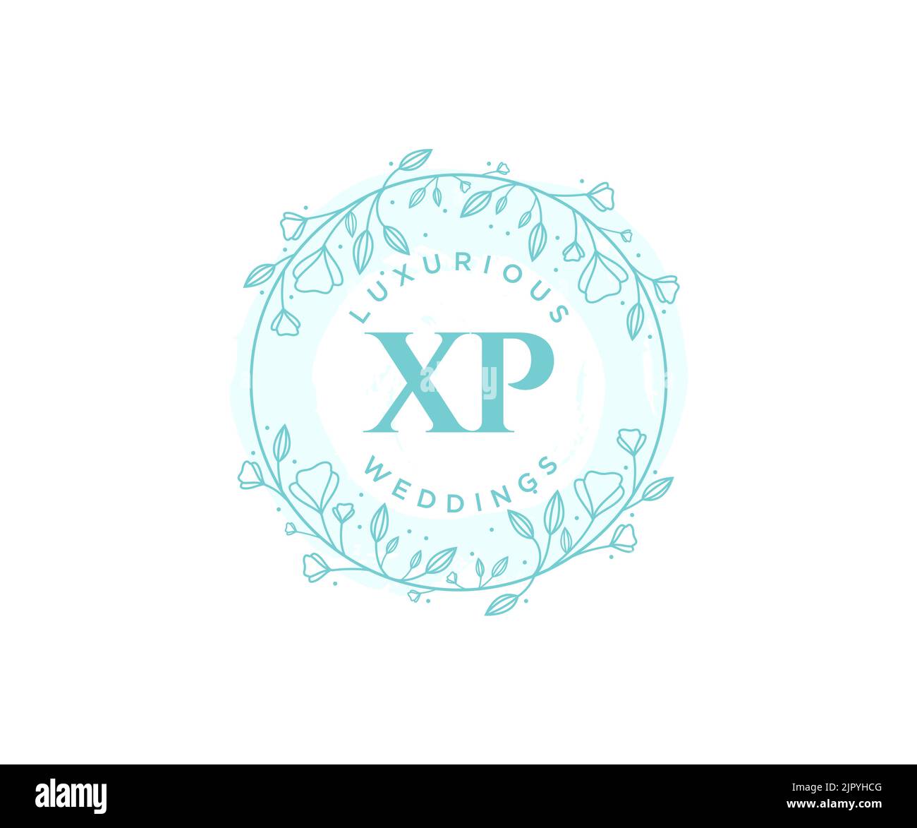XP initiales lettre mariage monogramme logos modèle, dessin à la main moderne minimalistes et modèles floraux pour cartes d'invitation, Enregistrer la date, élégant Illustration de Vecteur