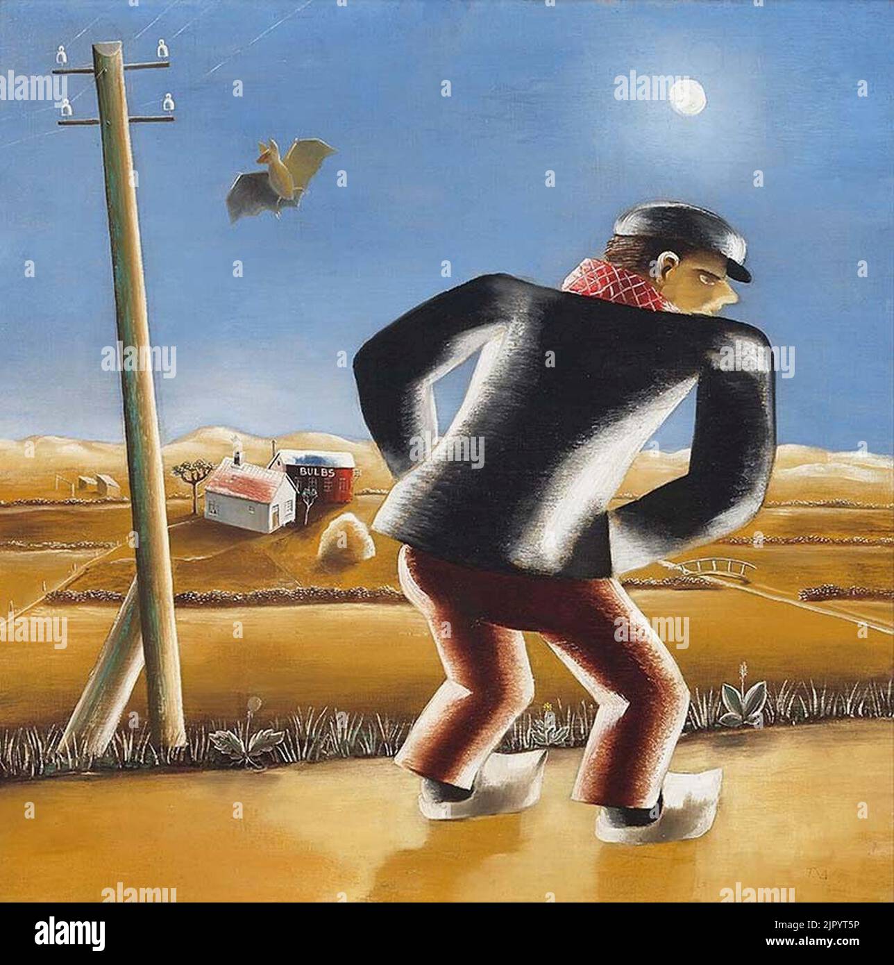 Tinus van Doorn - agriculteur au clair de lune Banque D'Images