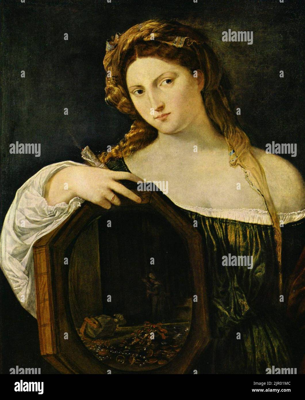 Tiziano - Vanità (Alte Pinakothek, Munich) Banque D'Images