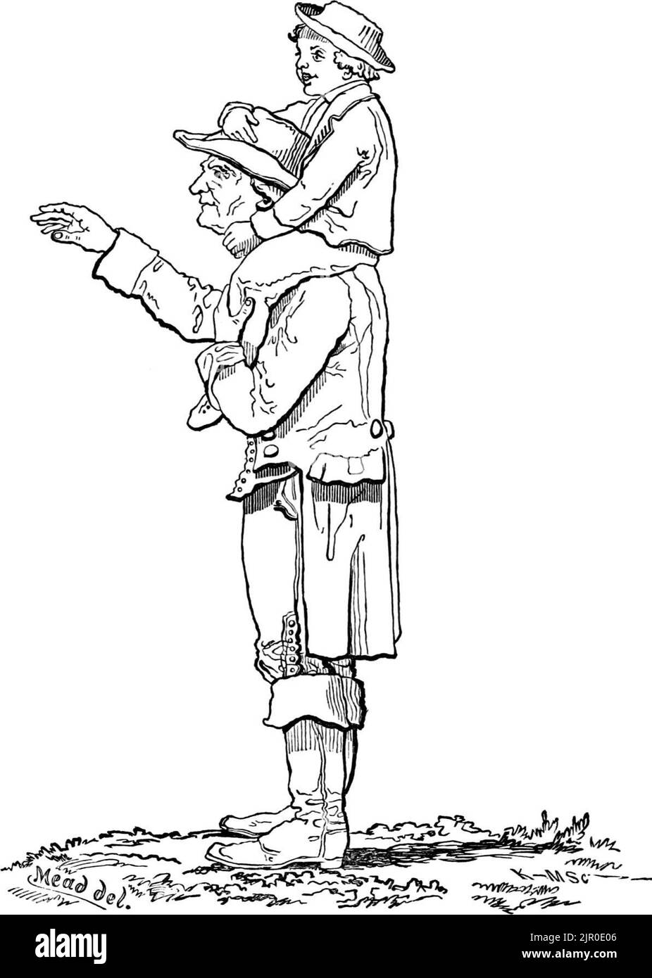 Tom et les vieux Benjy-School Days au rugby-1872-0058 Banque D'Images