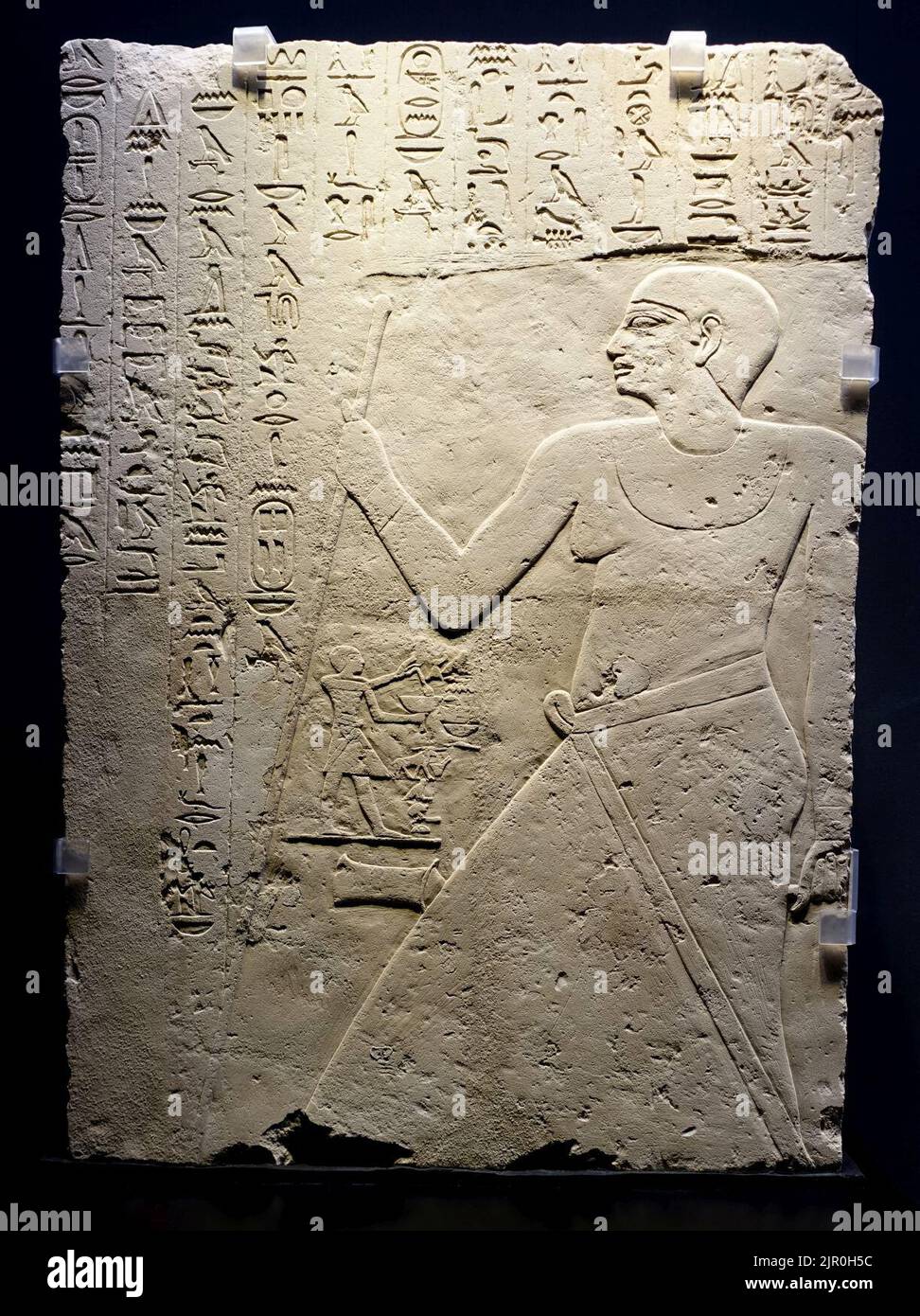 Tombeau relief d'Iny, excavé à Saqqara, Egypte, ancien Royaume, 6th dynastie, 23rd Century BC, calcaire Banque D'Images