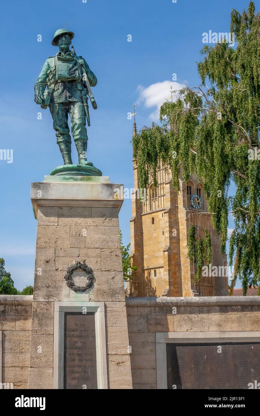 Mémorial de guerre aux morts d'Evesham Worcestershire Banque D'Images