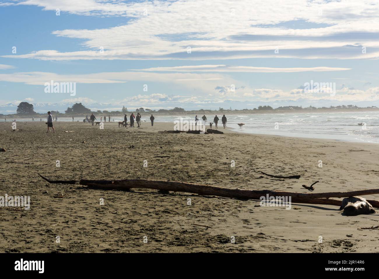 Clifton Beach Sumner Christchurch Nouvelle-Zélande Banque D'Images