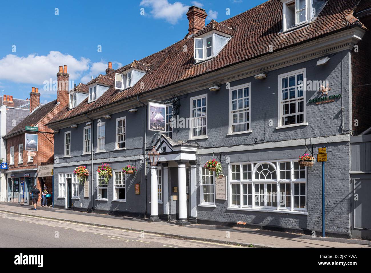 The Swan Hotel, Greene King Inn sur Alton High Street, Hampshire, Angleterre, Royaume-Uni Banque D'Images