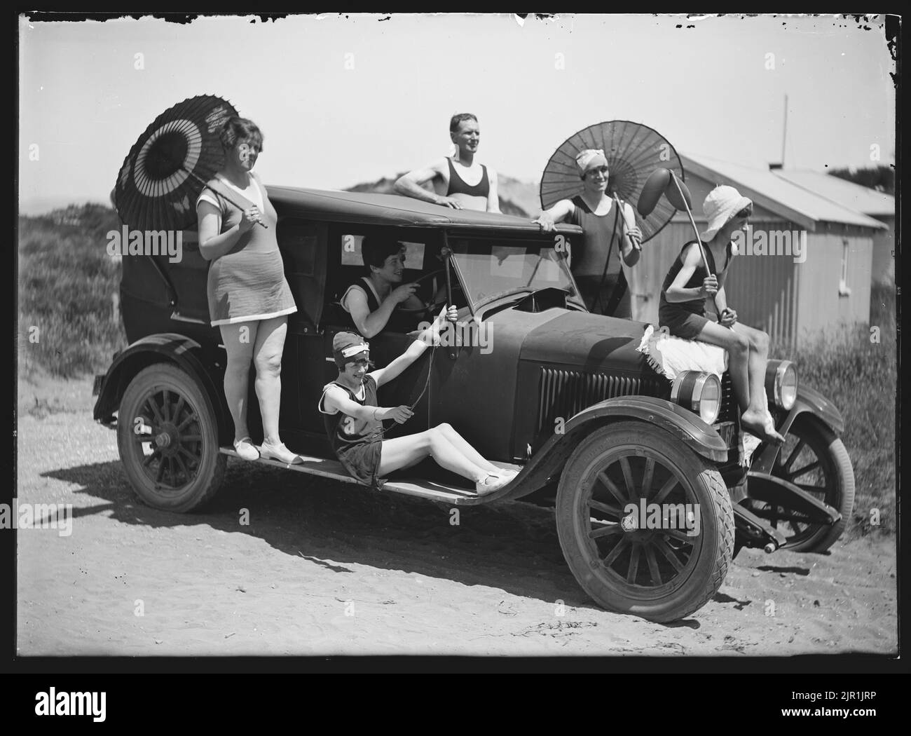 Otaki Beach, 26 décembre 1927 - 1928 janvier, North Island, par Leslie Adkin. Don de la famille G. L. Adkin, 1964. Banque D'Images
