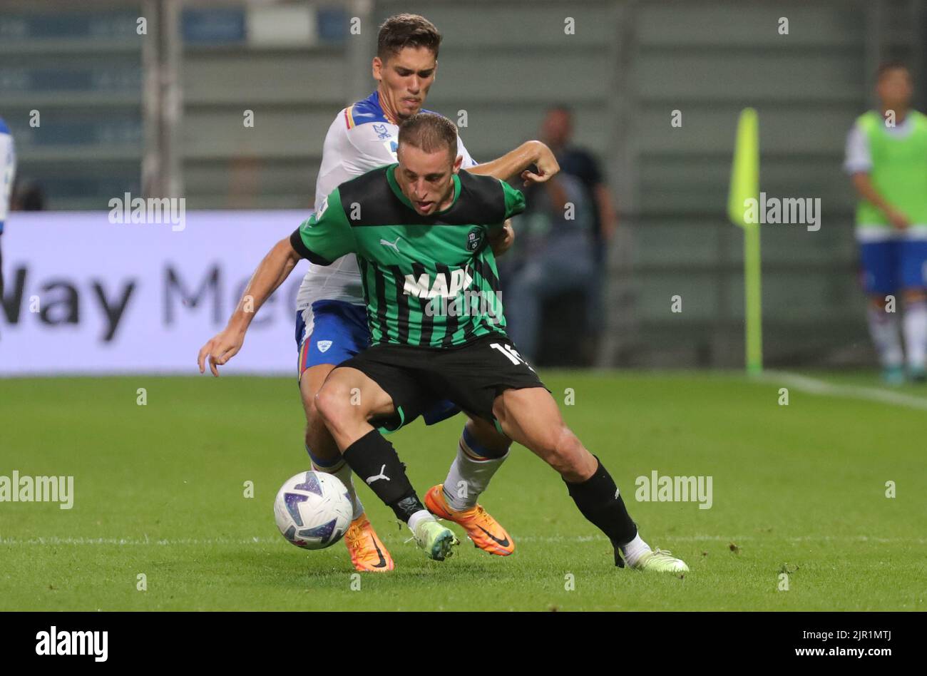 Foto Michele Nucci/Lapresse 20 Agosto 2022 - Reggio Emilia, Italia sport calcio Sassuolo Calcio u.s. vs. Lecce états-unis - Campionato di calcio série A TIM 2022/2023 - stadio &#x201c;Mapei&#x201d; Nella foto: Davide Frattesi (Sassuolo C.U.) Photo Michele Nucci/Lapresse 20 août 2022 - Reggio Emilia, Italie football sport Sassuolo calcio u.s. vs. Lecce u.s. - Ligue italienne de championnat de football A TIM 2022/2023 - &#x201c;Mapei&#x201d; stade dans la photo: Davide Frattesi (Sassuolo C.U..) Banque D'Images