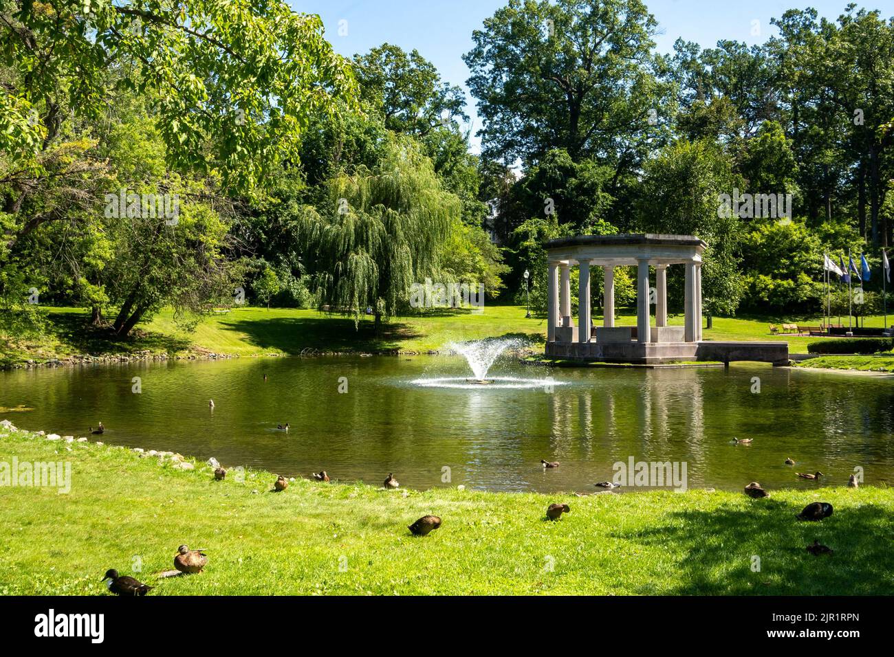 Saratoga Springs, NY ÉtatsUnis 3 août 2022 vue horizontale du parc