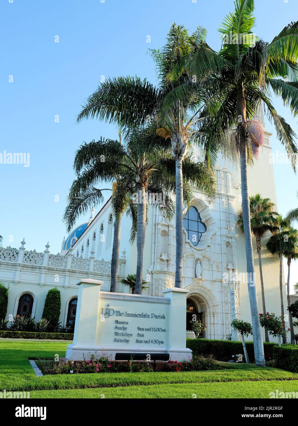 La paroisse d'Immaculata sur le campus de l'Université de San Diego, un collège catholique à San Diego, Californie; formation collégiale privée. Banque D'Images