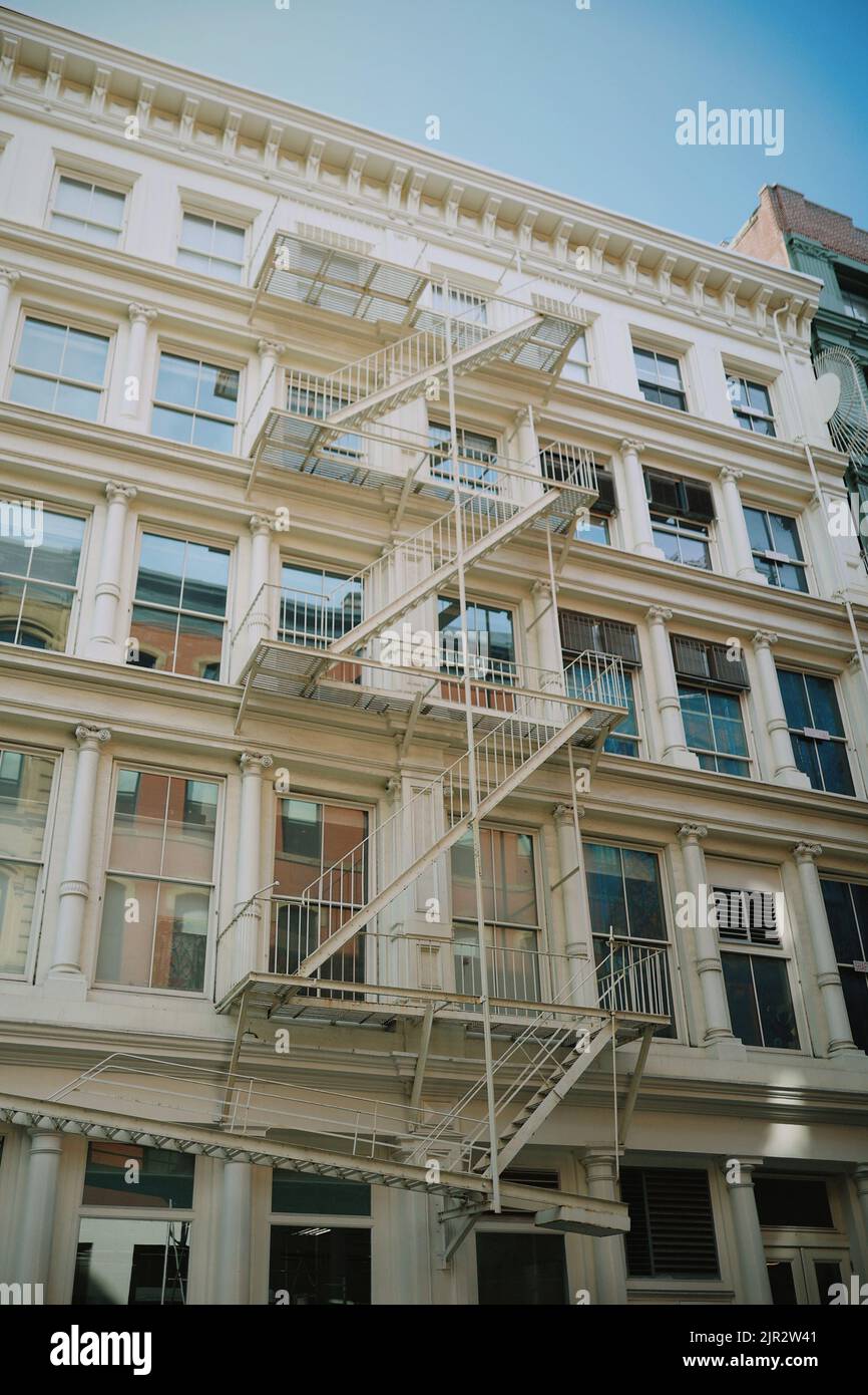 Une proximité verticale de la célèbre rue Greene située au cœur de Soho, un quartier résidentiel prospère avec plusieurs foyers Banque D'Images