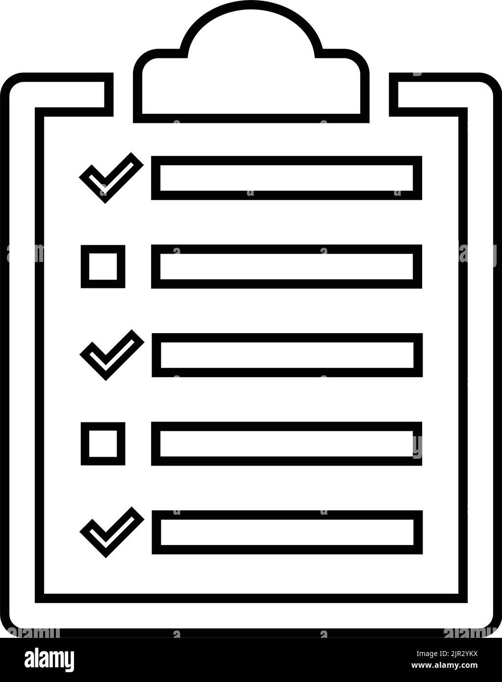 Check list icon Banque d'images noir et blanc - Page 2 - Alamy