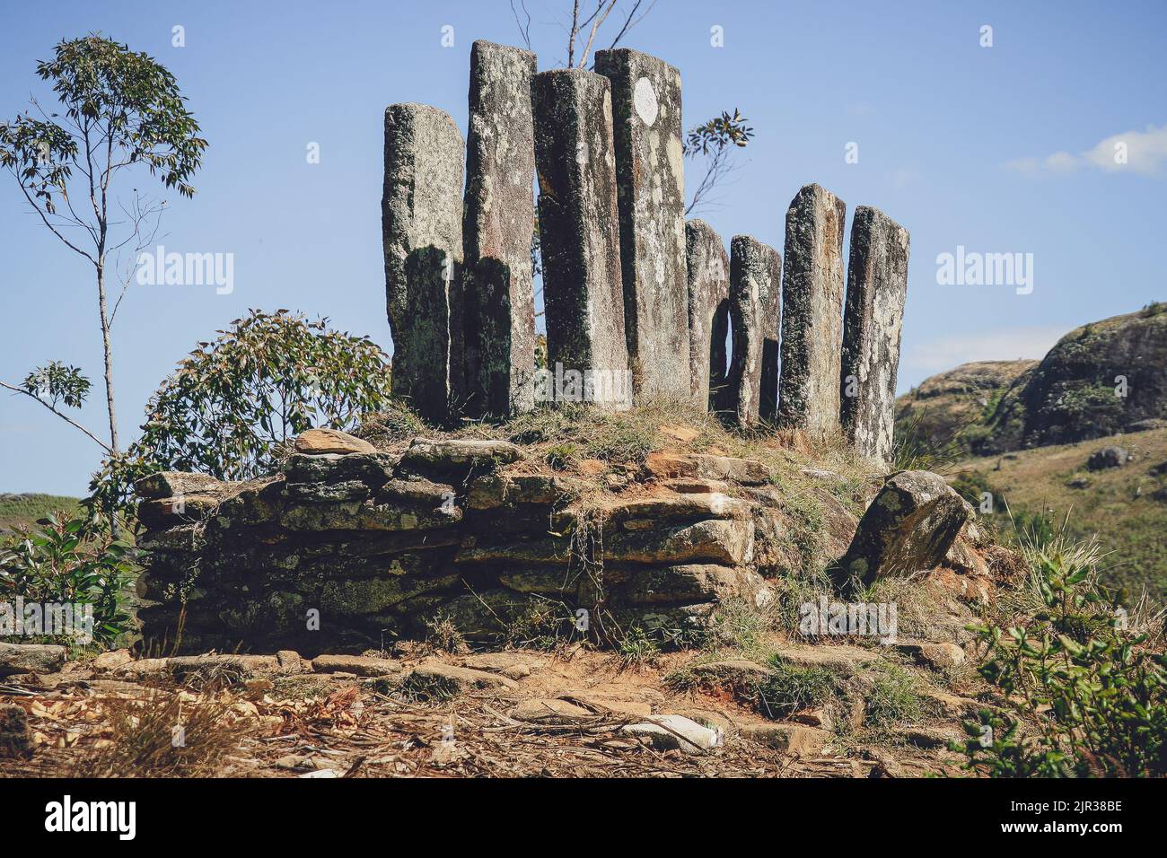 Monument, route nationale 7, Madagascar, Afrique Banque D'Images