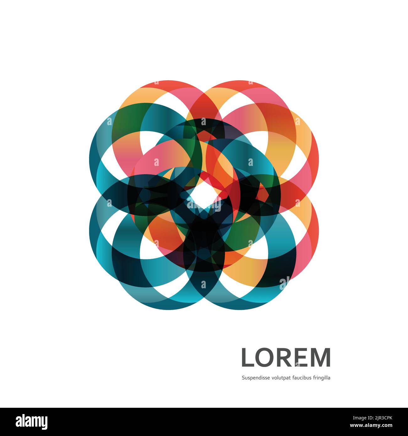 Design moderne avec formes abstraites de cercles pour votre conception de Web Illustration de Vecteur