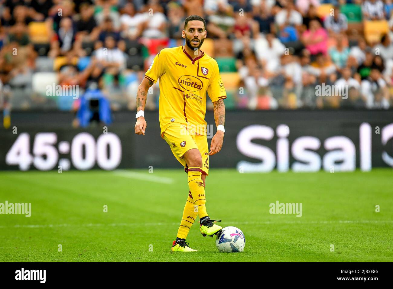 Friuli - stade Dacia Arena, Udine, Italie, 20 août 2022, Portrait Dylan Bronn de Salerntana en action pendant Udinese Calcio vs US Salerntana - Banque D'Images