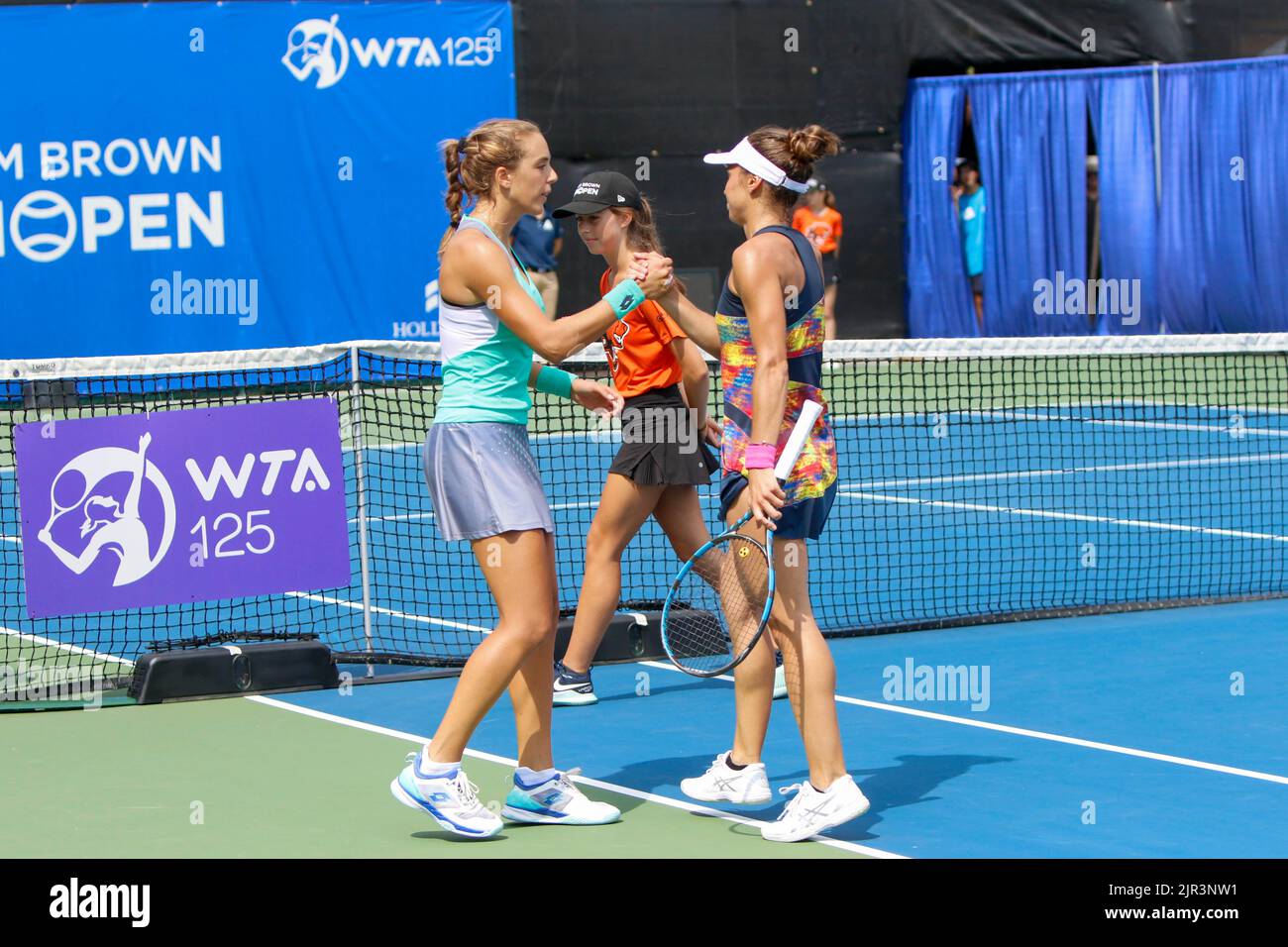 VANCOUVER, C.-B. - AOÛT 21 : finale du match Womens Valentini Grammatikopoulou(GRE) def Lucia Bronzetti (ITA) pendant le neuf jour de 2022 Odlum Brown VanOpen au Hollyburn Country Club on 21 août 2022, à West Vancouver, Colombie-Britannique, Canada.(photo de Clélio Tomaz/Pximats Banque D'Images