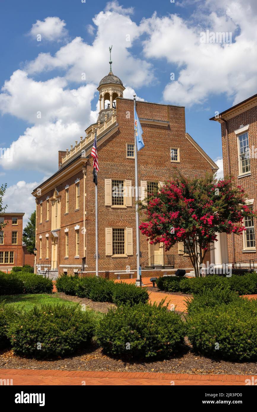 The Old State House dans le Dover Green Historic District, capitole de l'État jusqu'en 1932, Dover, Delaware Banque D'Images