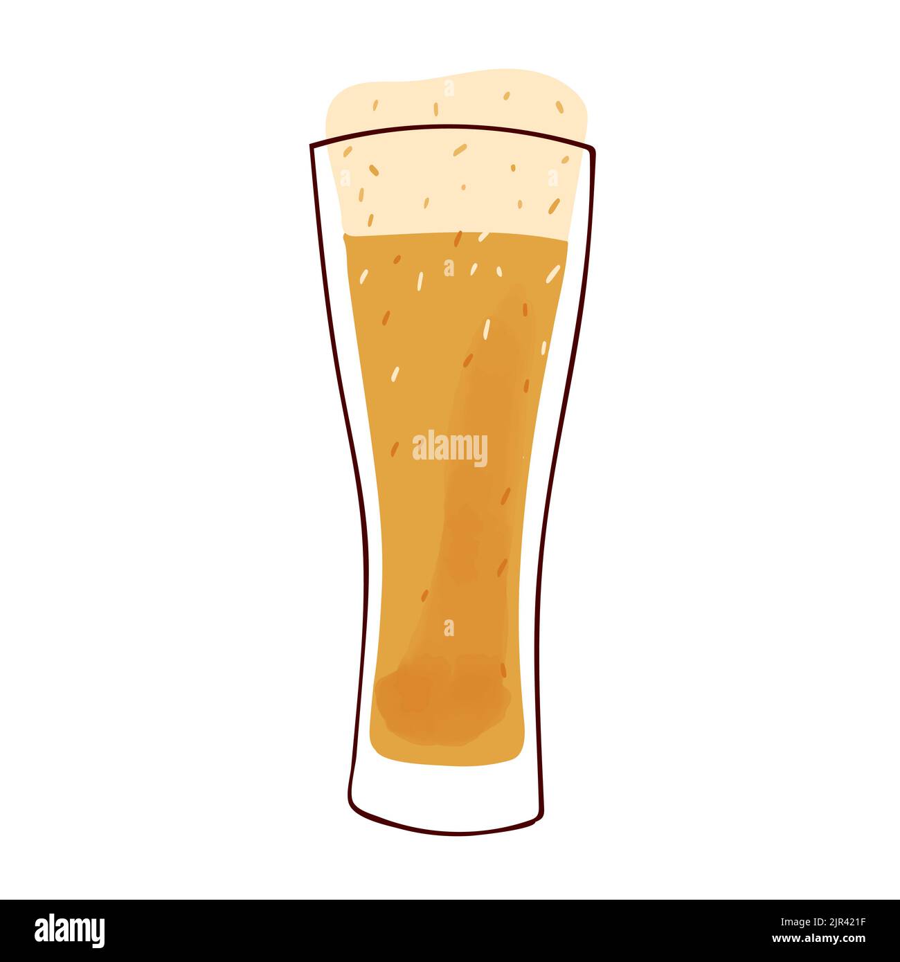 Illustration de la tasse de bière isolée sur fond blanc Illustration de Vecteur