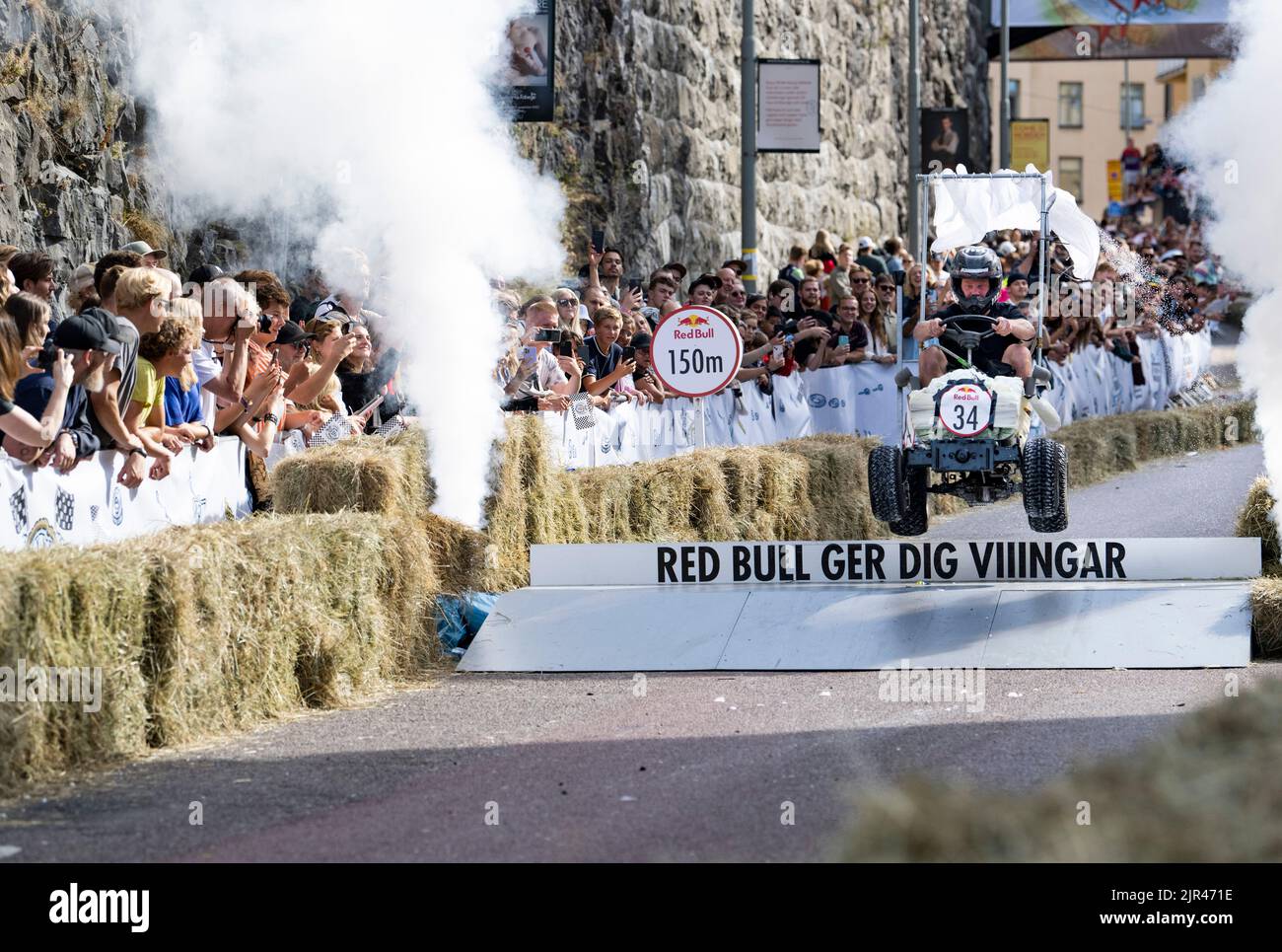 Stockholm, Suède, 21 août 2022. Course de Soapbox de Red Bull dans le centre de Stockholm, Suède, 21 août 2022. Photo Pontus Lundahl / TT code 10050 Banque D'Images