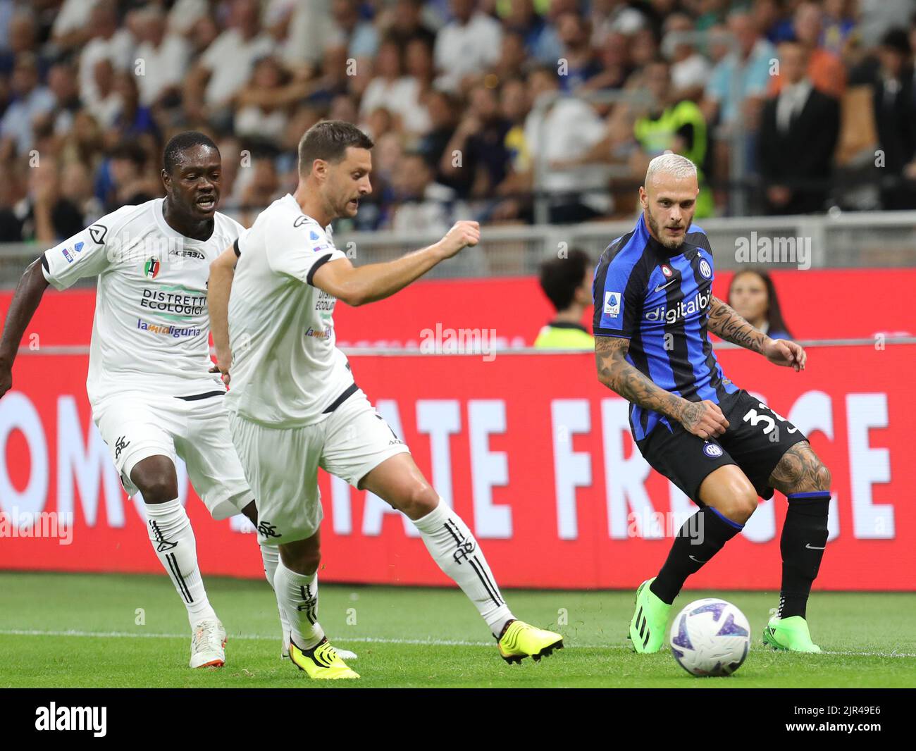 Milano 20 août Stadio G Meazza Campionato série A Tim 2022/23 FC Inter - SC Spezia Nella foto : Federico DiMarco Foto Antonio Saia Banque D'Images