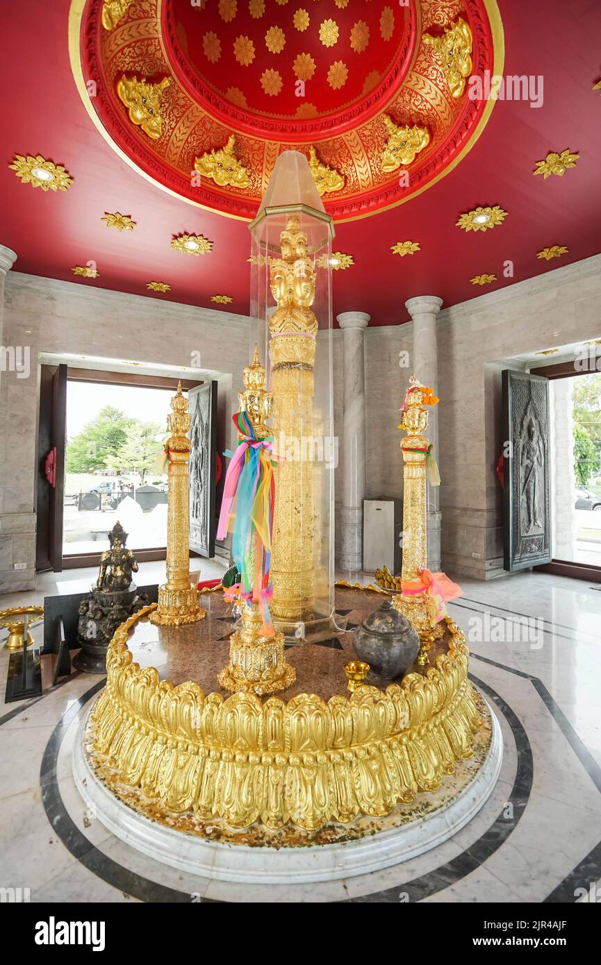 Le magnifique paysage du célèbre sanctuaire du pilier de la ville de Nakhon si Thammarat, province de Nakon si Thammarat, Thaïlande. Banque D'Images