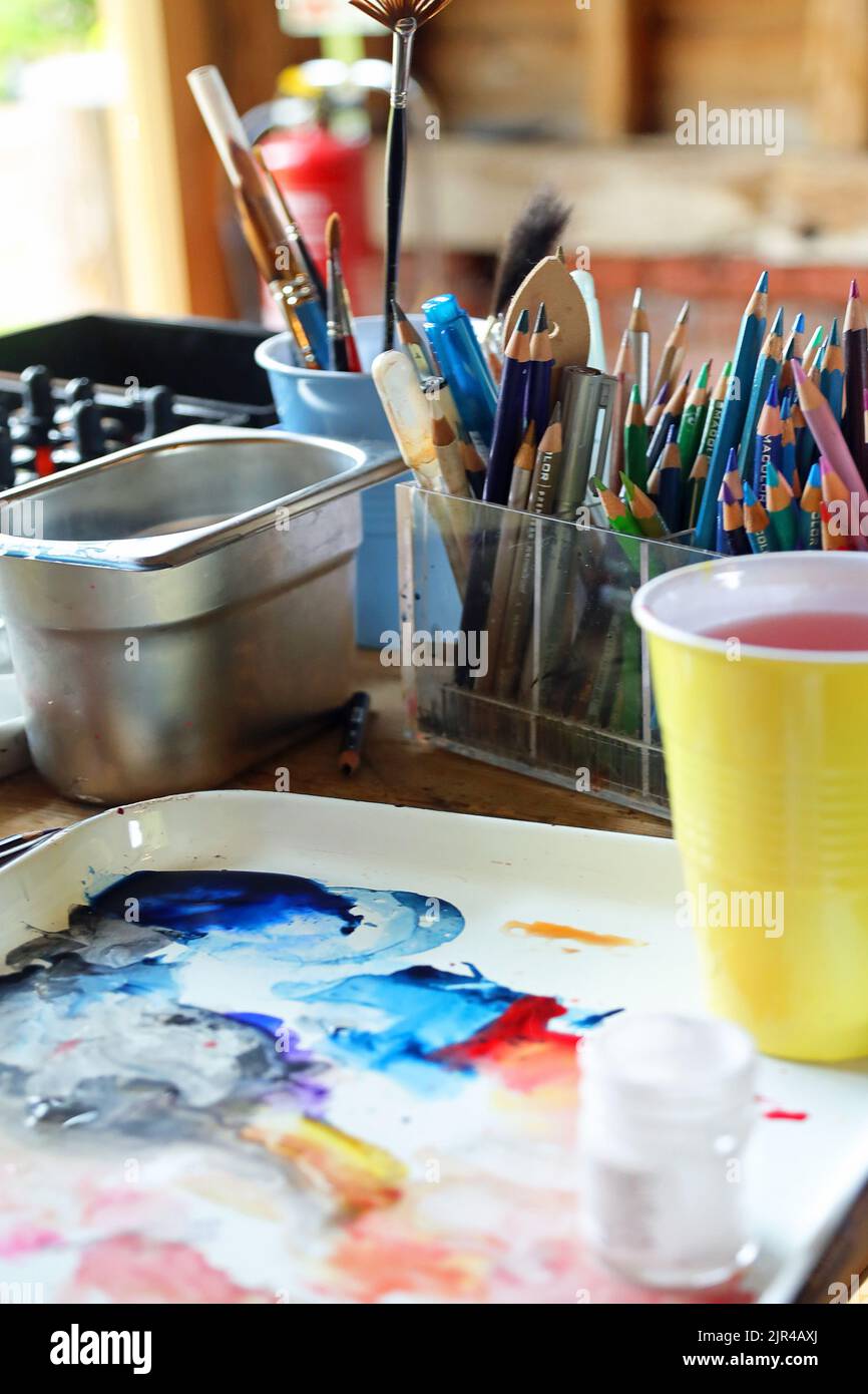 Matériel pour artistes Banque D'Images
