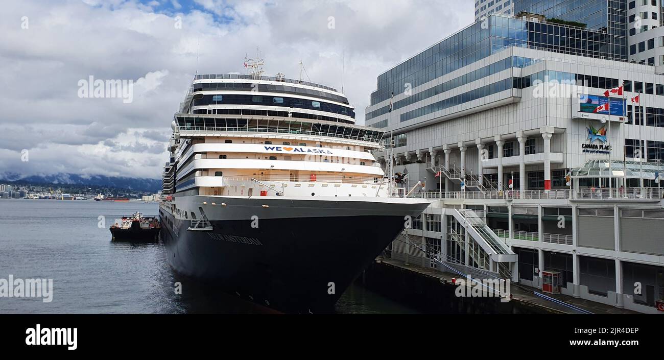 Puerto Vancouver Crucero Nuageux après-midi Banque D'Images