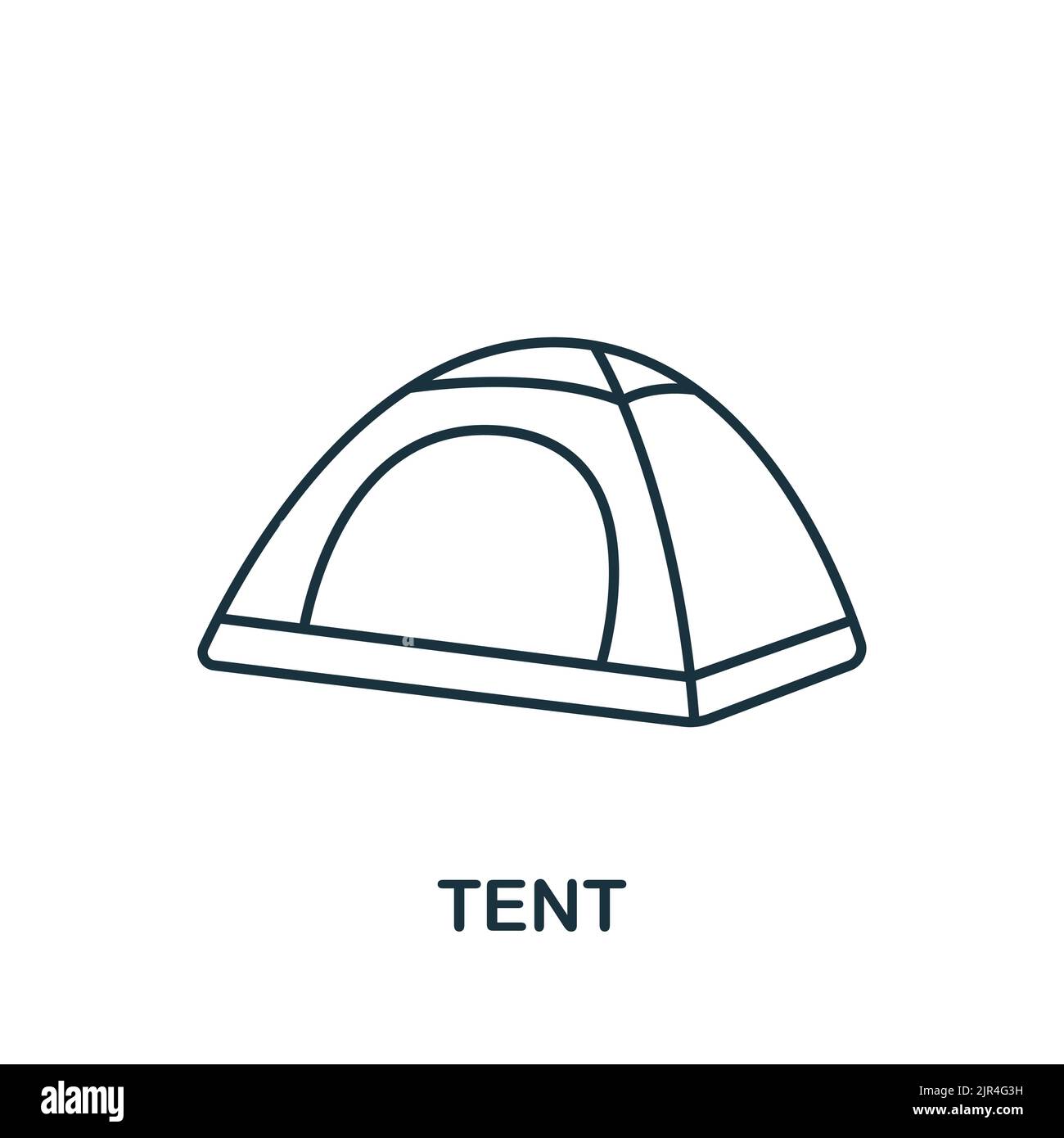 Icône tente. Line simple Line Outdoor Recreation Icon pour modèles, web design et infographies Illustration de Vecteur