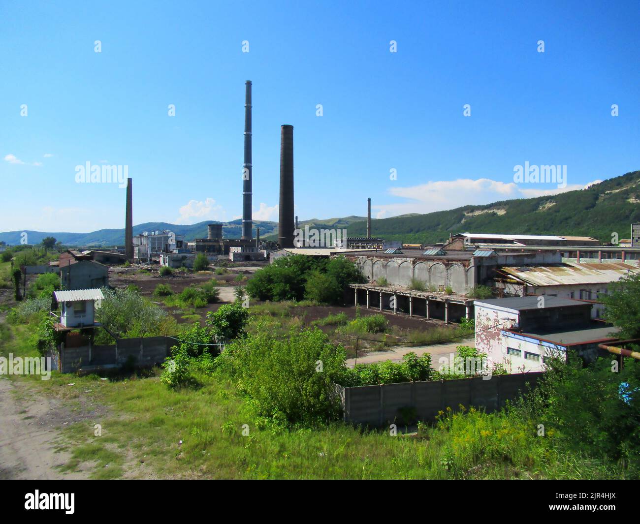 Les émissions de plomb à Copsa Mica ont parfois dépassé les limites internationales 1000 fois. Banque D'Images