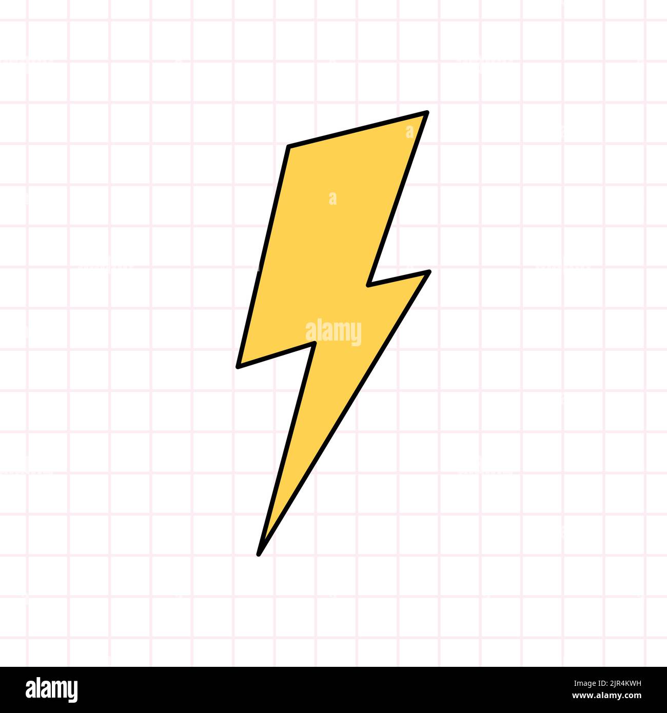 Joli éclair jaune dans le style du 90s. Illustration vectorielle à ...