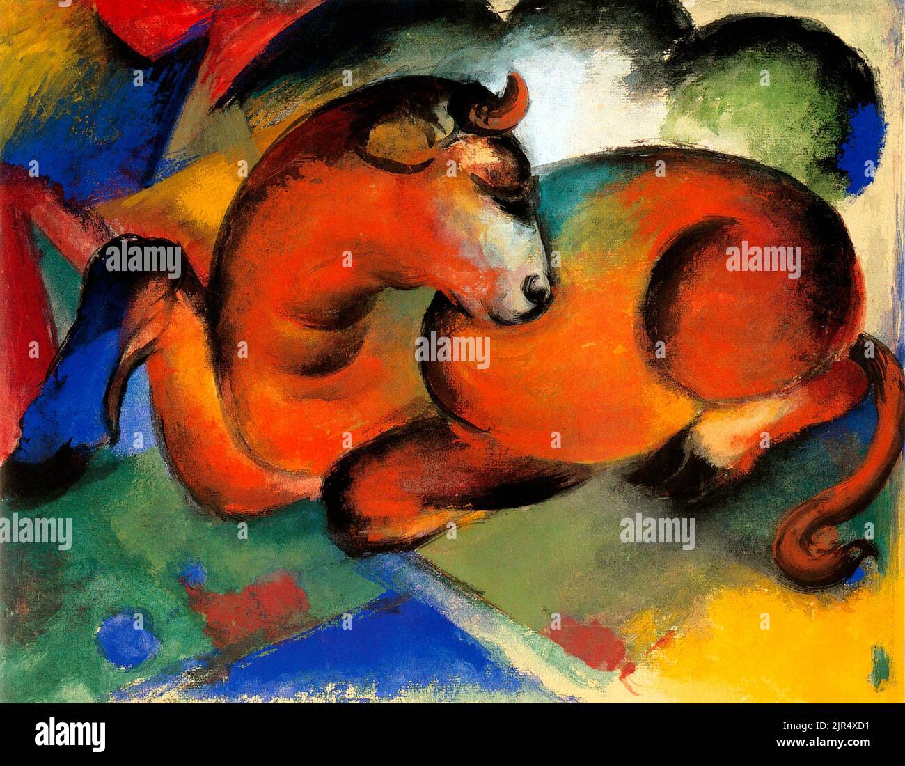 Franz Marc - Roter Stier, Red Bull - 1912 peinture classique Banque D'Images Franz Marc - Roter Stier, Red Bull - 1912 peinture classique Banque D'Images