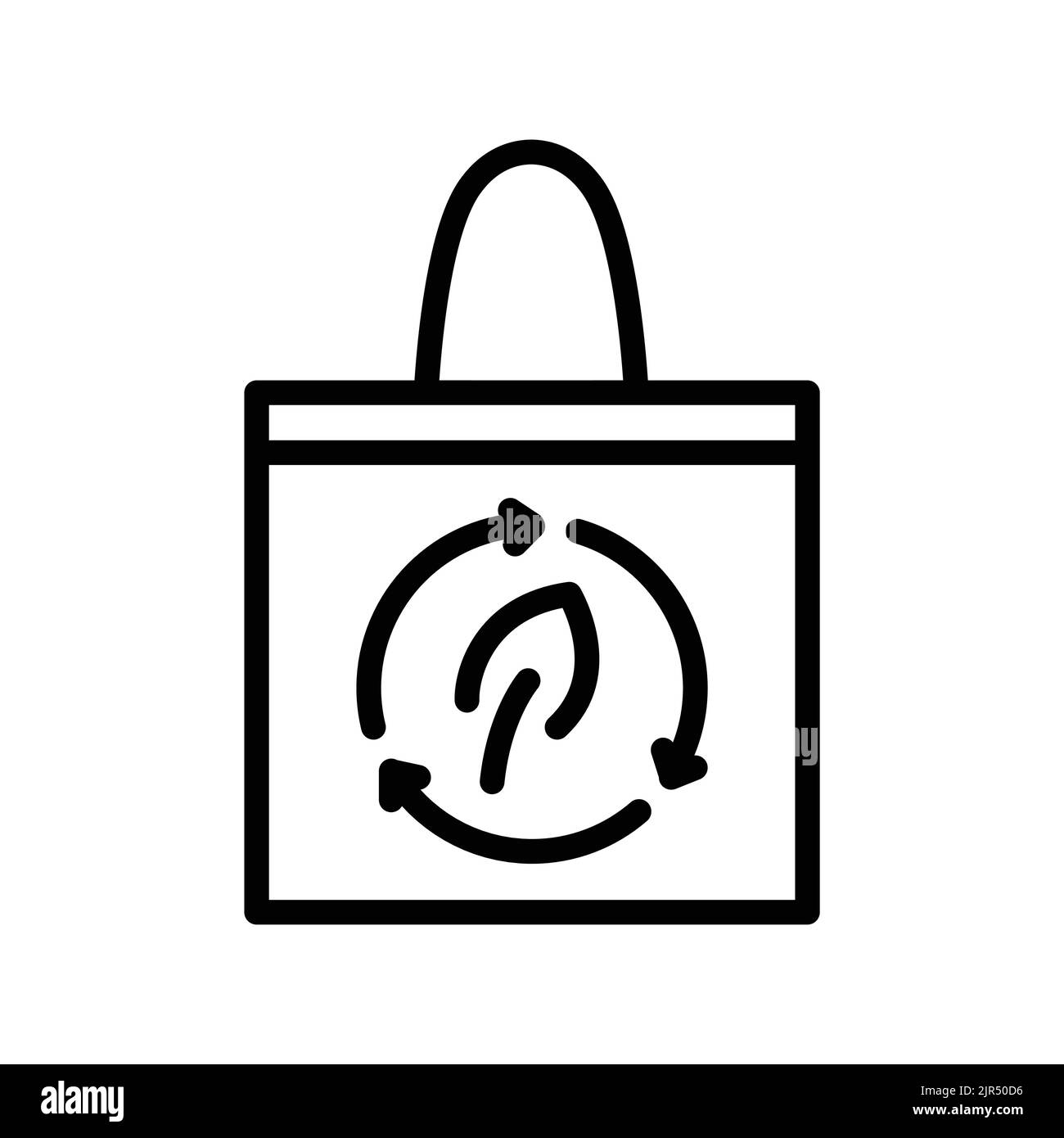 Icône de la ligne des couleurs du sac ECO. Pictogramme pour page Web ...