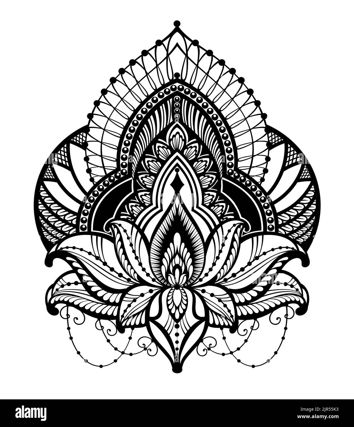 Logo Lotus. Illustration du logo de fleur pour votre conception. Lotus boho Illustration de Vecteur