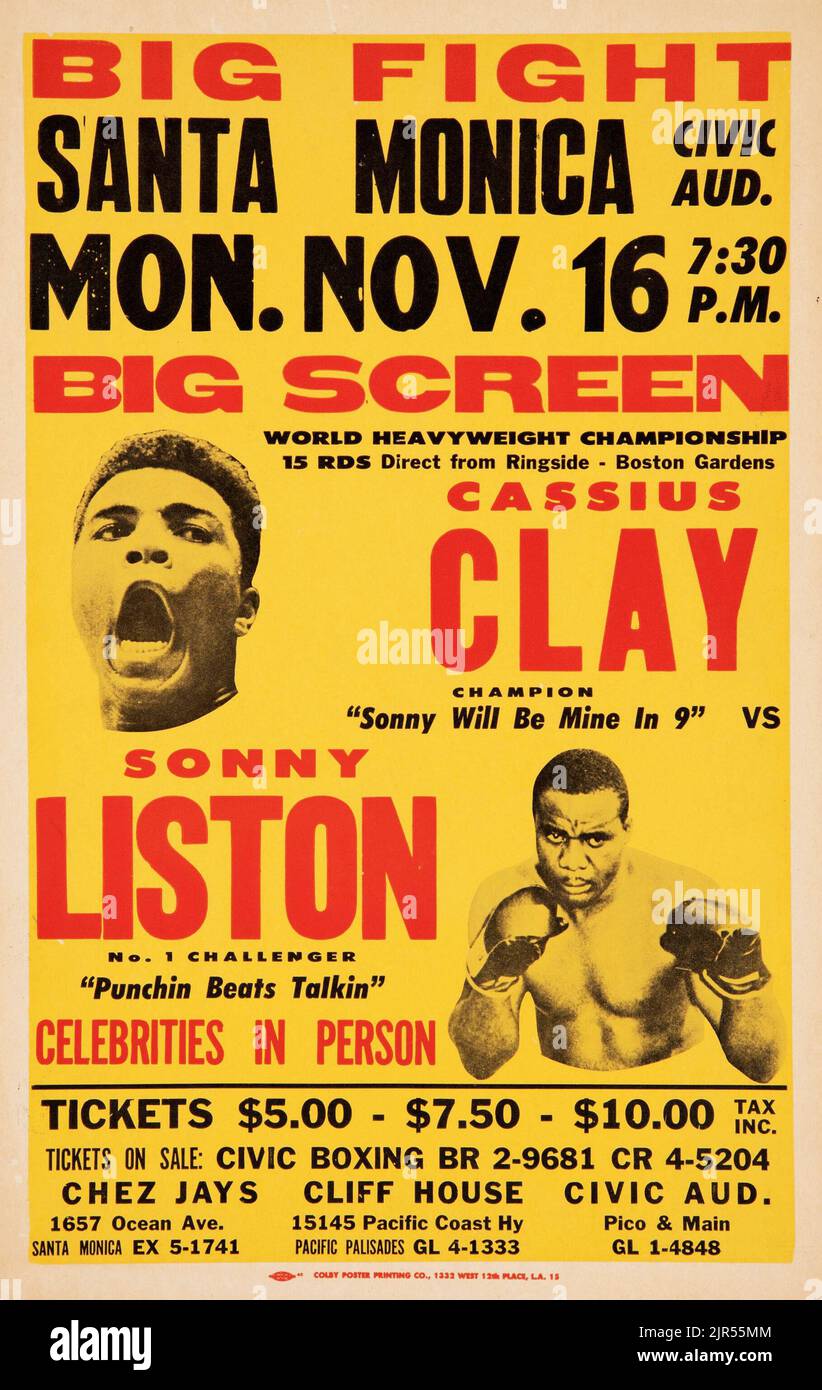 196465 Cassius Clay (Muhammad Ali) contre Sonny Liston Closedcircuit