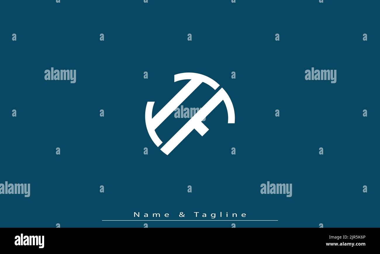 Lettres de l'alphabet initiales Monogram logo IF , FI Illustration de Vecteur