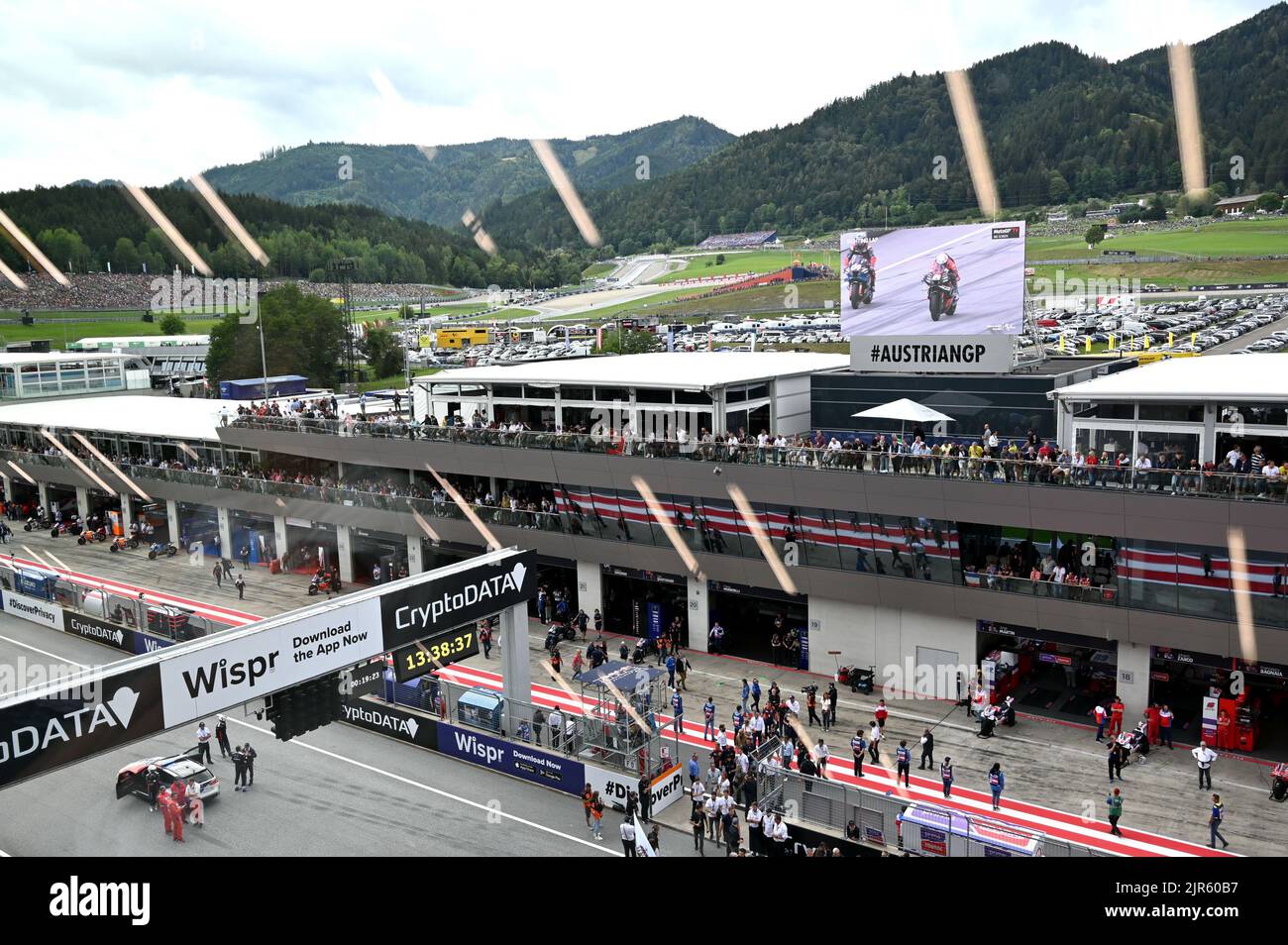 Spielberg, Autriche. 21st août 2022. Détails de l'anneau de Redbull autrichien et de la présence dans MotoGP 2022 lors du Grand Prix de CryptoDATA Motorrad von Osterreich paddock-Box-circuit, Championnat du monde de MotoGP à Spielberg, Autriche, 21 août 2022 crédit: Agence de photo indépendante/Alamy Live News Banque D'Images