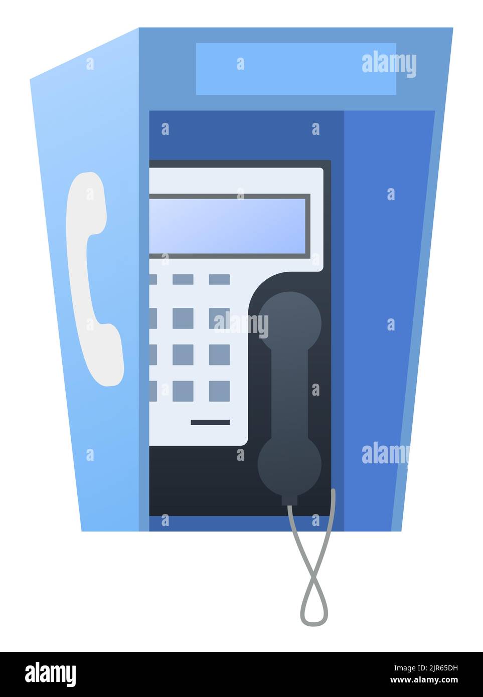 Ville payphone - moderne plat style objet isolé simple Illustration de Vecteur