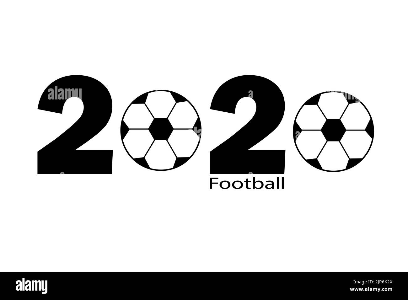 Championnat de football 2020. Jeu de football. Carte postale, logo, félicitations ou design. Illustration vectorielle plate. Illustration de Vecteur