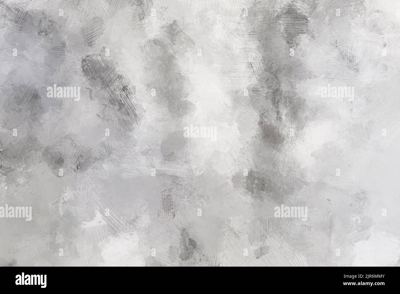 Arrière-plan de peinture à l'huile gris abstrait et gris clair avec traits de pinceau. Peinture à l'huile numérique plein format haute résolution. Peinture faite par moi. Banque D'Images