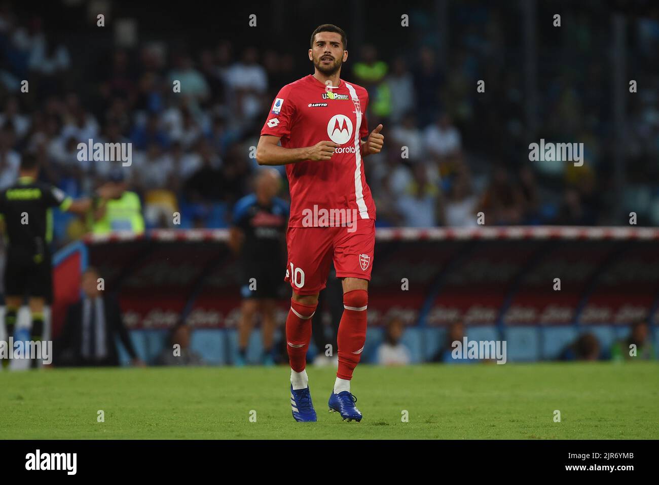 Naples, Italie. 21 août 2022. Mattia Valoti de l'AC Monza pendant la série Un match entre SSC Napoli et AC Monza au Stadio Diego Armando Maradona Naples Italie le 21 août 2022. Credit:Franco Romano/Alamy Live News Banque D'Images