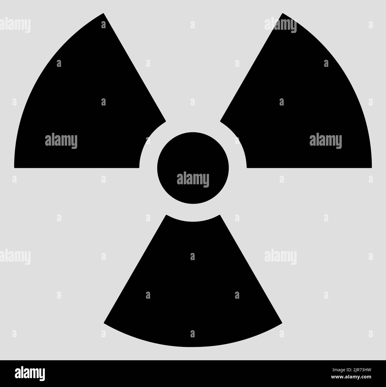 panneau nucléaire de rayonnement sur fond gris Banque D'Images