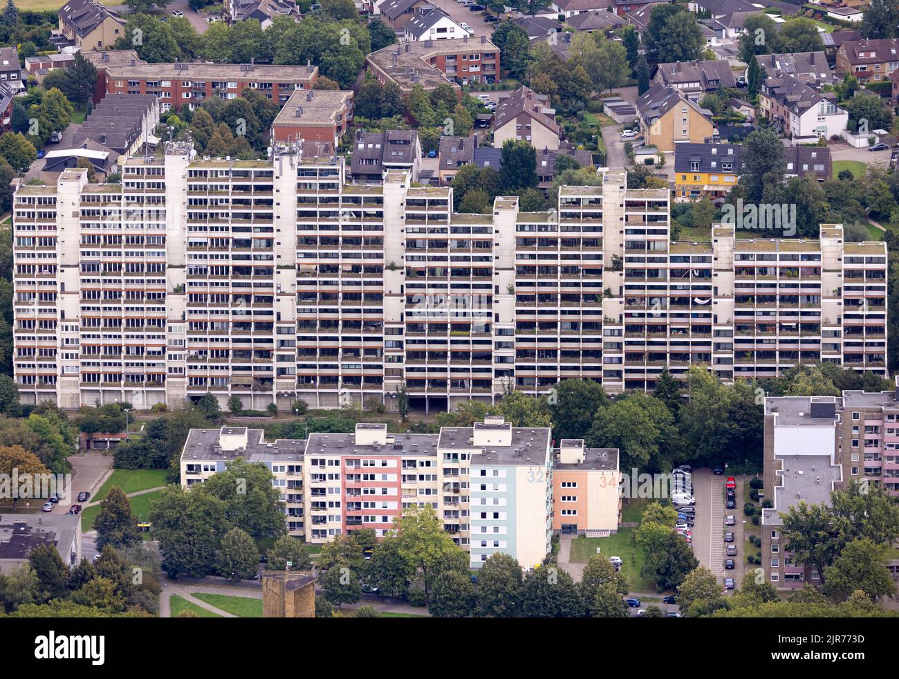 Vue aérienne, immeuble Dorstfelder Hannibal II dans le quartier de Dorstfeld à Dortmund, région de la Ruhr, Rhénanie-du-Nord-Westphalie, Allemagne, DE, Dortmund, Europe, lar Banque D'Images