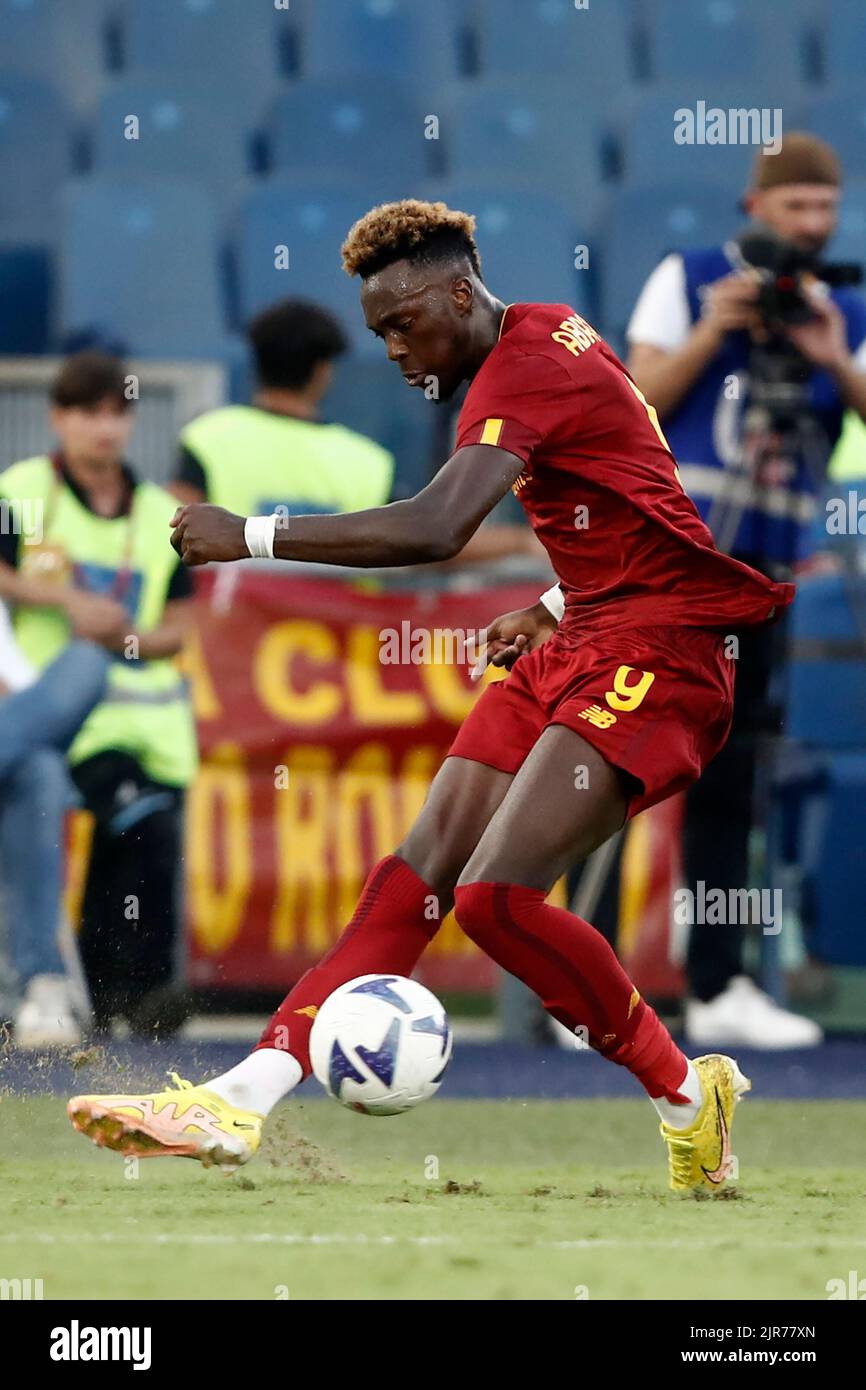 Rome, Italie. 22nd août 2022. Tammy Abraham, d'AS Roma, en action pendant la série italienne Un match de football entre Roma et Cremonese au stade olympique de Rome. Crédit: Riccardo de Luca - mise à jour des images/Alamy Live News Banque D'Images