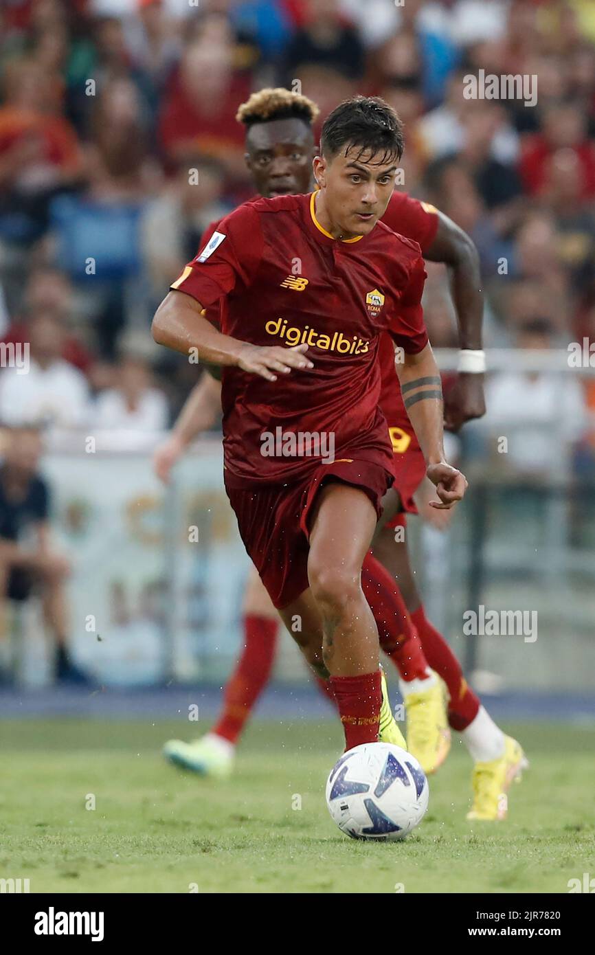 Rome, Italie. 22nd août 2022. Paulo Dybala, d'AS Roma, en action pendant la série italienne Un match de football entre Roma et Cremonese au stade olympique de Rome. Crédit: Riccardo de Luca - mise à jour des images/Alamy Live News Banque D'Images
