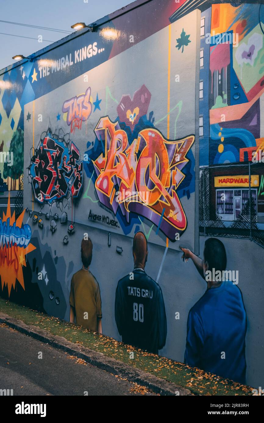 Le Wynwood Walls Miami est un graffiti artistique et créatif Banque D'Images
