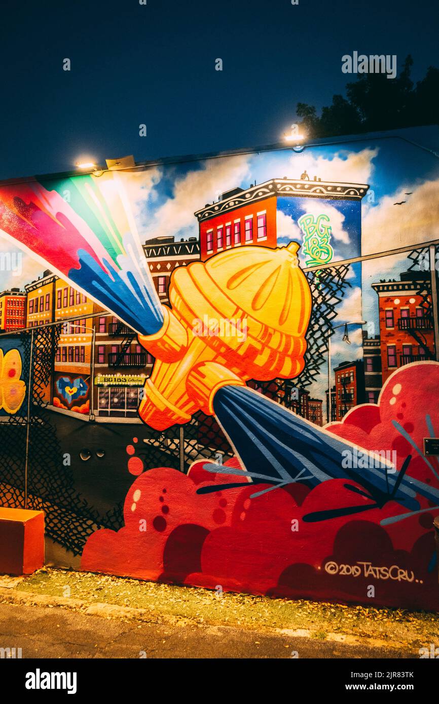 Le Wynwood Walls Miami est un graffiti artistique et créatif Banque D'Images